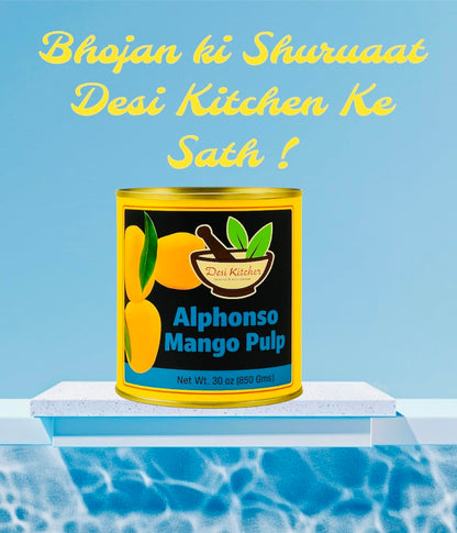 Desi Kitchen Alphonso Mango Pulps 850g(30oz) Delicious flavor By Rani Foods Inc