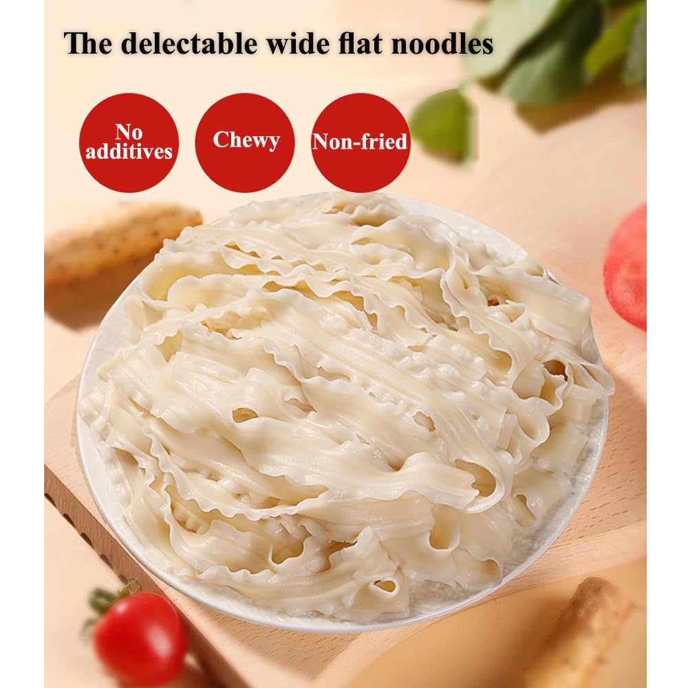 Fraunitsh Knife Sliced Noodles 17.63oz/500g, Instant Knife Shaved Noodles Wavy Knife Cut Noodles Unflavored, Chinese Asian Flat Dry Wide Noodles Hand-Cut Noodles, dao xiao mian, Quick Cooking