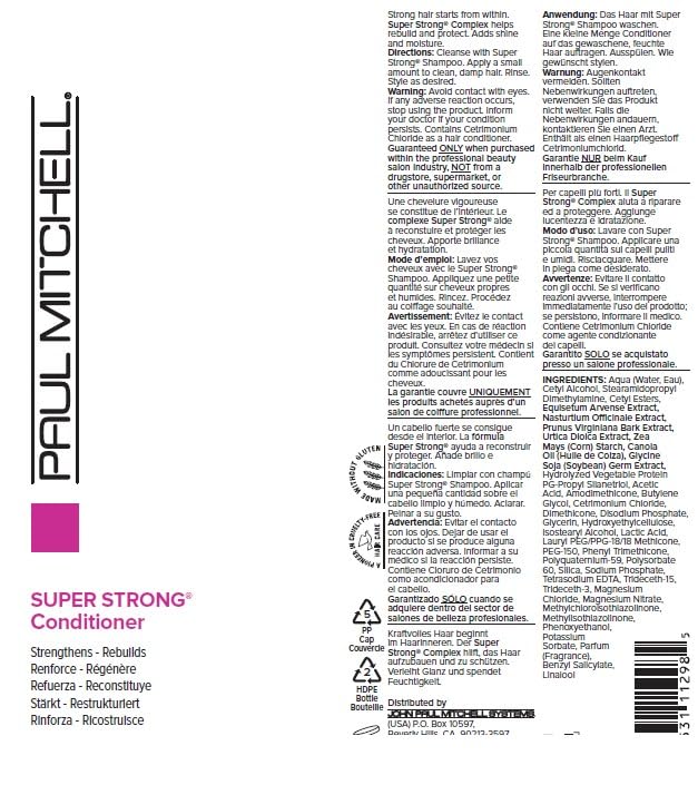 Paul Mitchell Super Strong Conditioner, Strengthens + Rebuilds, For Damaged Hair