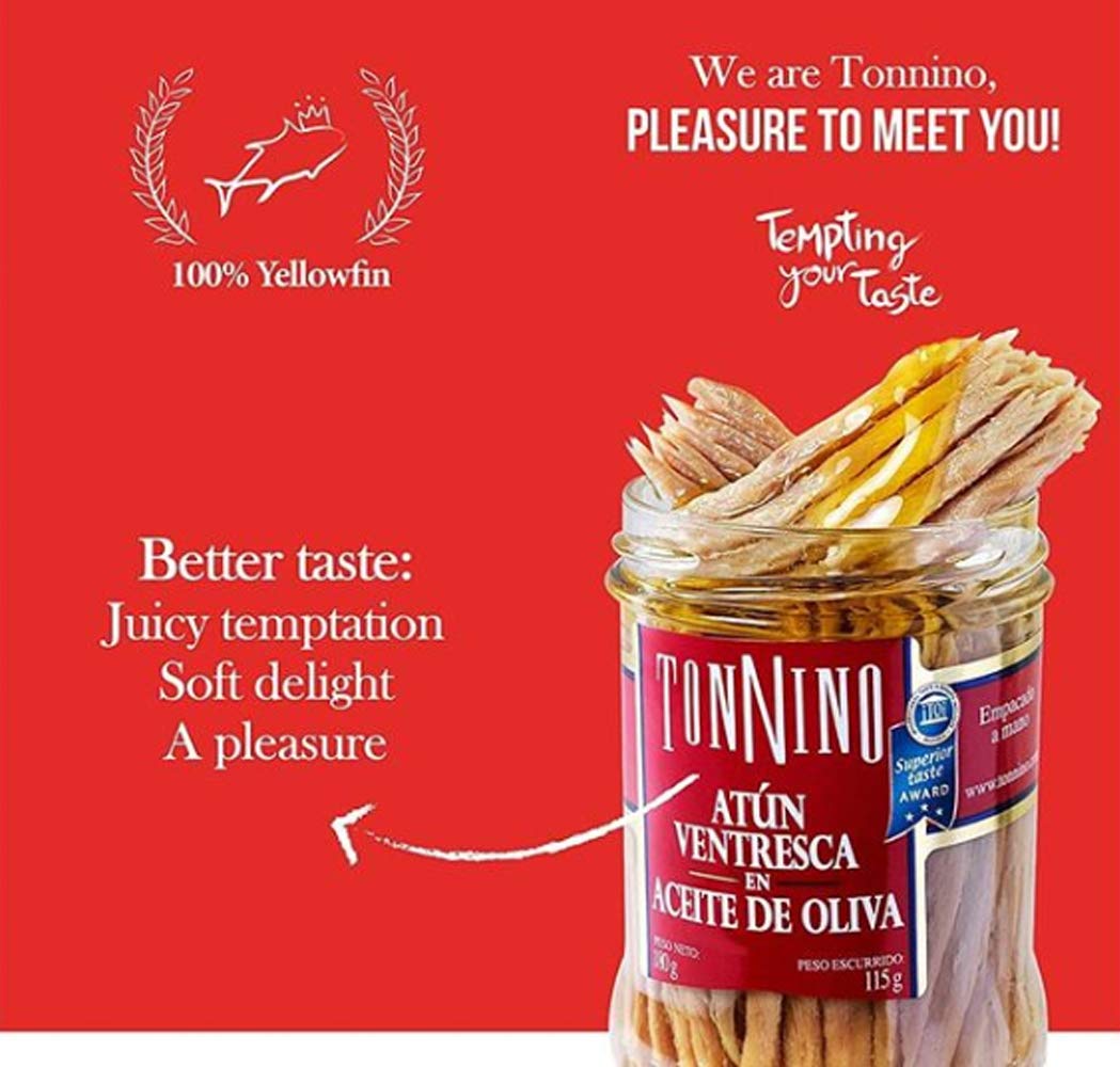 Tonnino Tuna Ventresca in Oil, 4OZ (6PK)