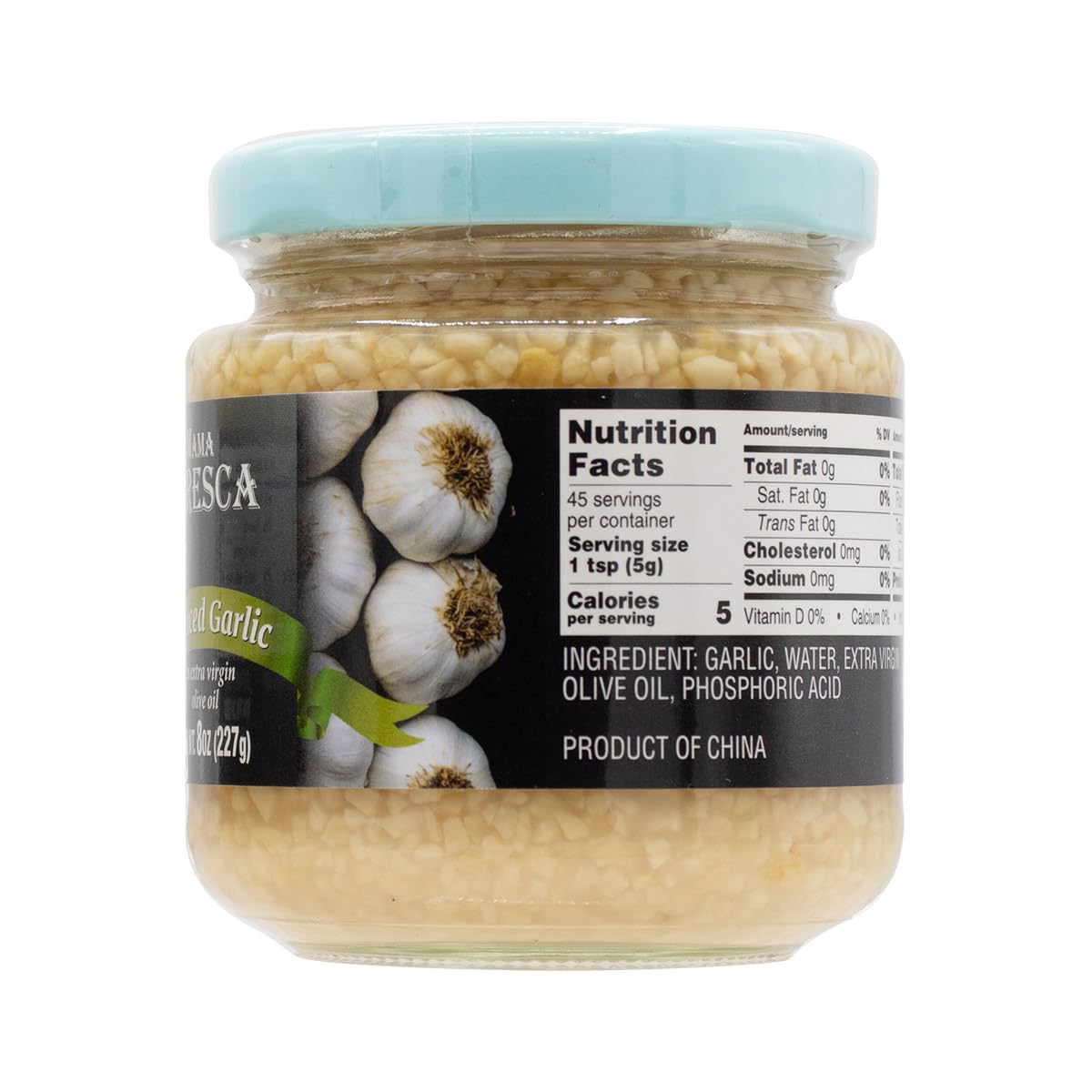 Mama Fresca Minced Garlic in Olive Oil 8oz Jar (Pack of 1)