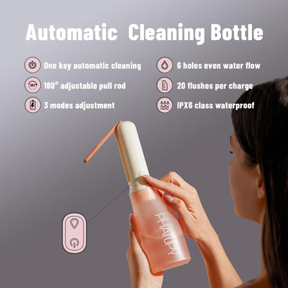 Phanpy Automatic Electric Peri Bottle for Postpartum Care, 3 Modes and 180 Adjustable, Portable for Travel, Upside Down for Perineal Cleaning and Recovery, 14 OZ