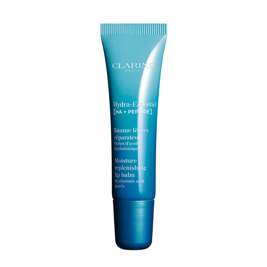Clarins Hydra-Essentiel Moisture Replenishing Lip Balm | 60 Seconds to Plumper Skin* | 24H Hydration* | Contains Hyaluronic Acid + Plumping Peptides | All Skin Types | 0.5 Ounces