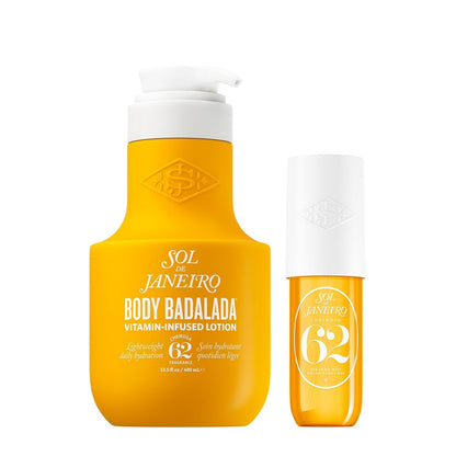 Sol de Janeiro Vanilla Lotion & Body Mist Bundle - Body Badalada Lotion & Cheirosa 62 Perfume Mist