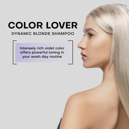 Framesi Color Lover Dynamic Blonde Purple Shampoo, Sulfate Free Shampoo, Color Treated Hair