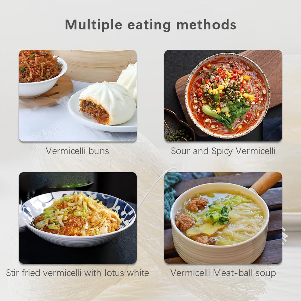SIJIYUNLI-Longkou Vermicelli 100g/3.5oz glass noodles, fat free, low calorie, alternative to pasta