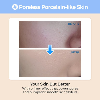numbuzin No.3 Porcelain Base-skip Tone Up Beige | SPF50+ PA++++ | Lightweight, Hydrating | Zinc Oxide, Niacinamide | Sheer, Natural Finish, Evens Skin Tone | Korean Skincare 1.69 fl. oz.
