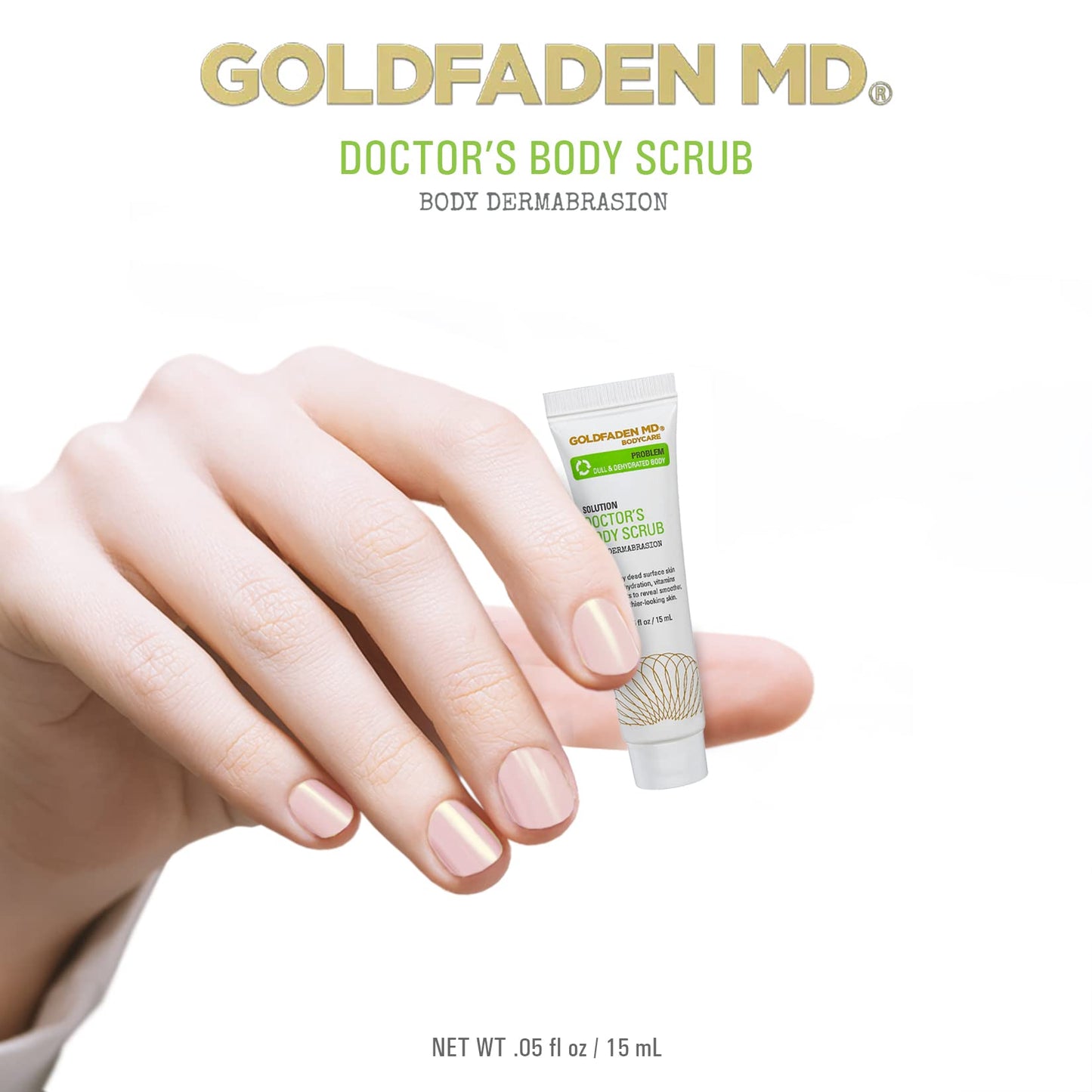 Goldfaden MD Doctor's Body Scrub Microdermabrasion w/Ruby Crystals, Bamboo Extract & Fruit Enzymes & Antioxidant-Rich Red Buffs | TRIAL .5 Fl Oz