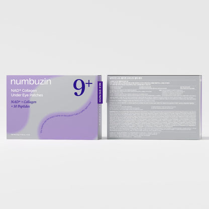 numbuzin No.9 Eye Patches, NAD+ Collagen Gel Eye Masks with Peptides, Caffeine & Niacinamide, Cooling Under Eye Patches for Puffy Eyes & Eyebags, Stocking Stuffers, 5 Pairs (10 Patches)