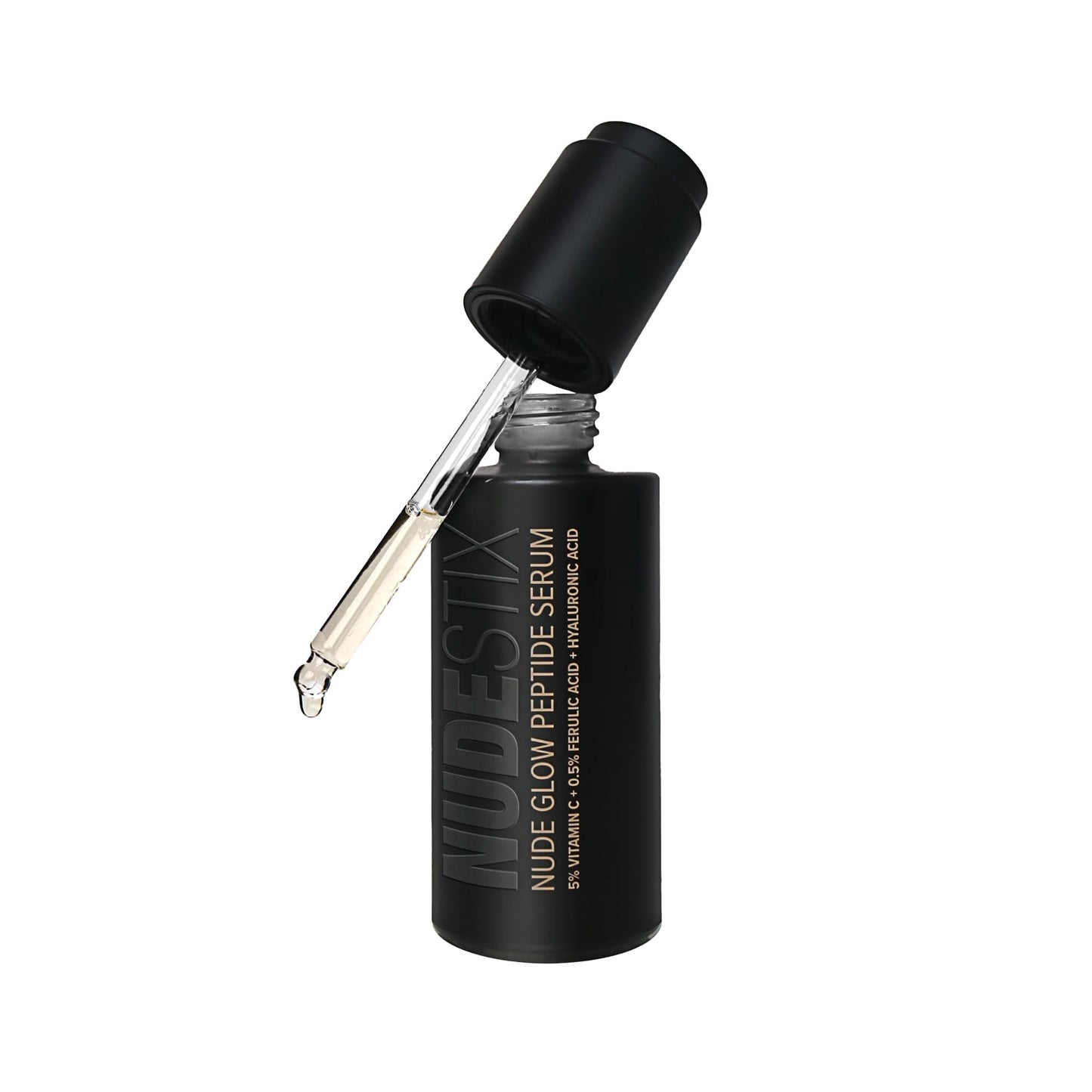 Nudestix Nude Glow Peptide Serum – Vitamin C & Multi-Peptide Brightening Serum for Glowing, Smooth Skin | Anti-Aging, Hydrating with Niacinamide, Ferulic Acid & Hyaluronic Acid