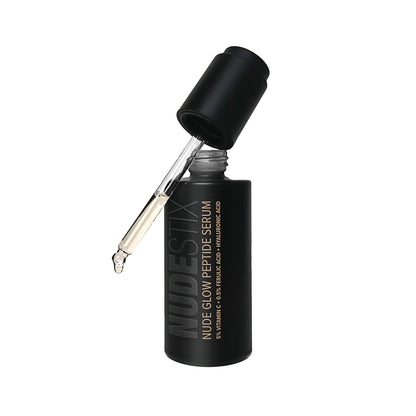 Nudestix Nude Glow Peptide Serum – Vitamin C & Multi-Peptide Brightening Serum for Glowing, Smooth Skin | Anti-Aging, Hydrating with Niacinamide, Ferulic Acid & Hyaluronic Acid