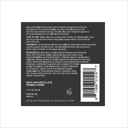 MĒTIER Neck and Decollete Firming Crème, Anti-Aging & Collagen-Boosting Formula, Unisex (1.7 fl oz)