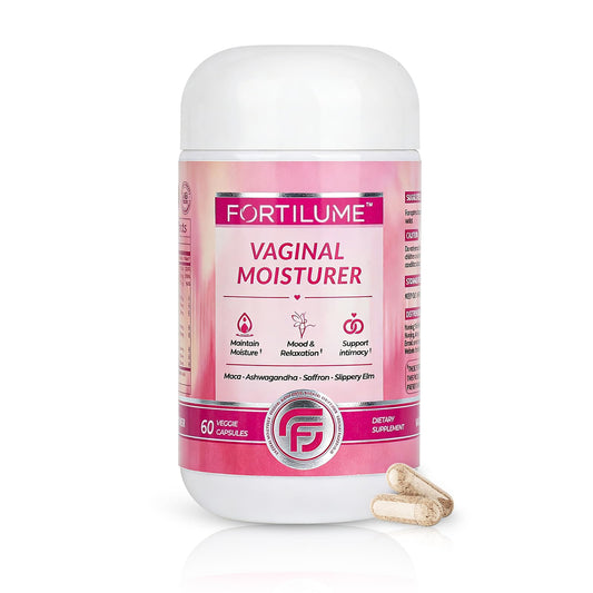 Vaginal Moisture & Mood Supplement for Women, Supports Natural Hydration, Hormonal Balance, with Maca Ashwagandha, Saffron, Slippery Elm, 60 Capsules