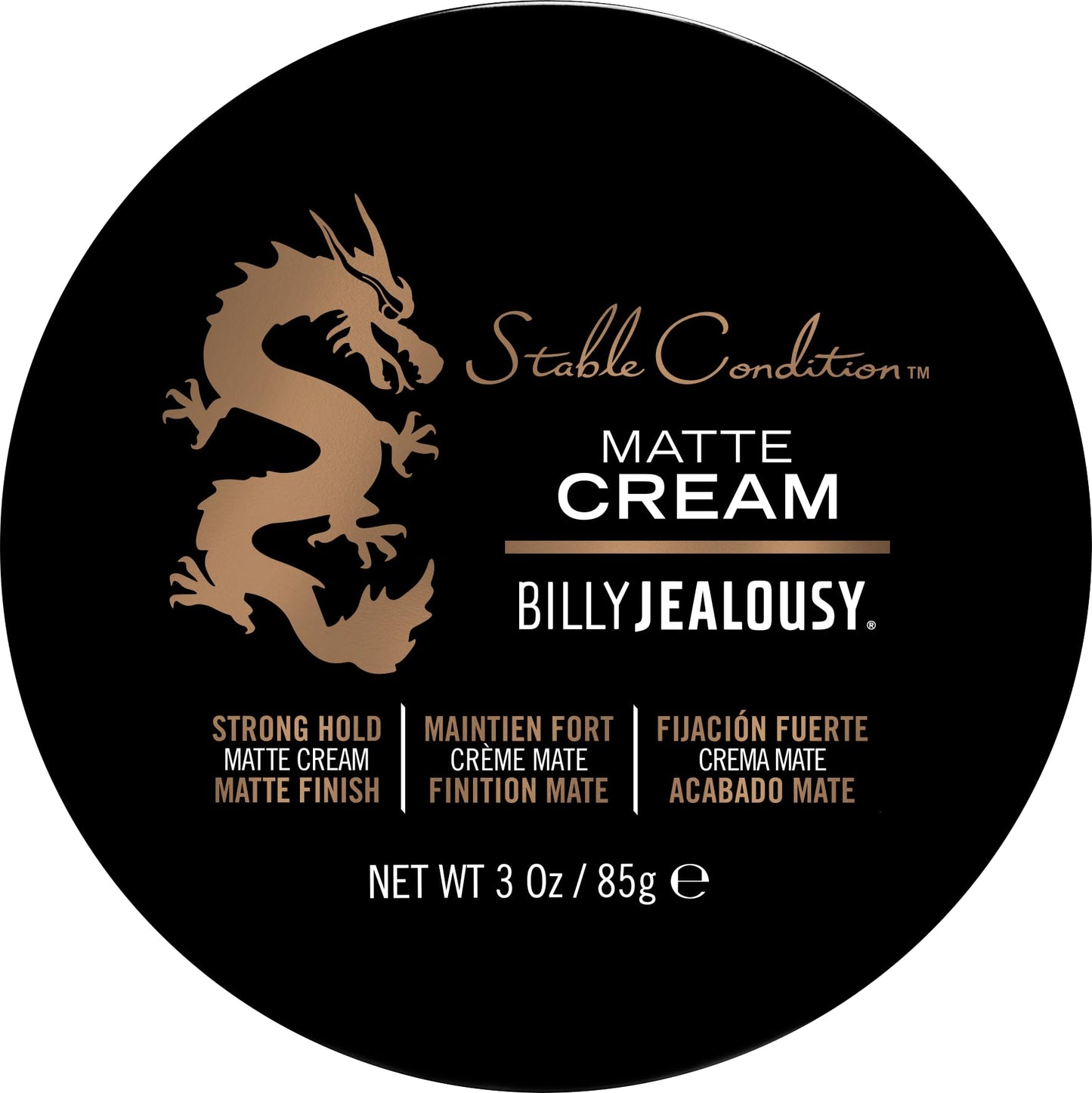 Billy Jealousy Stable Condition Matte Cream for Men with Natural Hold and Matte Finish, Reworkable, Lightweight, Water Based Hair Styling Product, Vanilla & White Musk Scent, 3 Oz.