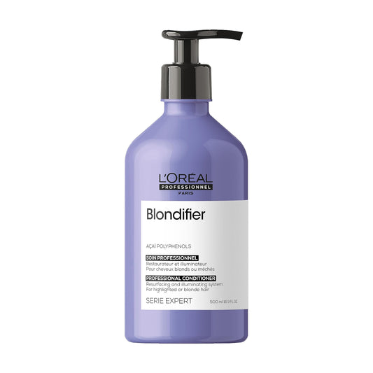 L'Oréal Professionnel Paris Blondifier Conditioner - Nourishing & Smoothing Treatment For Blonde or Bleached Hair, Enhances Shine & Fights Brass, For All Hair Types
