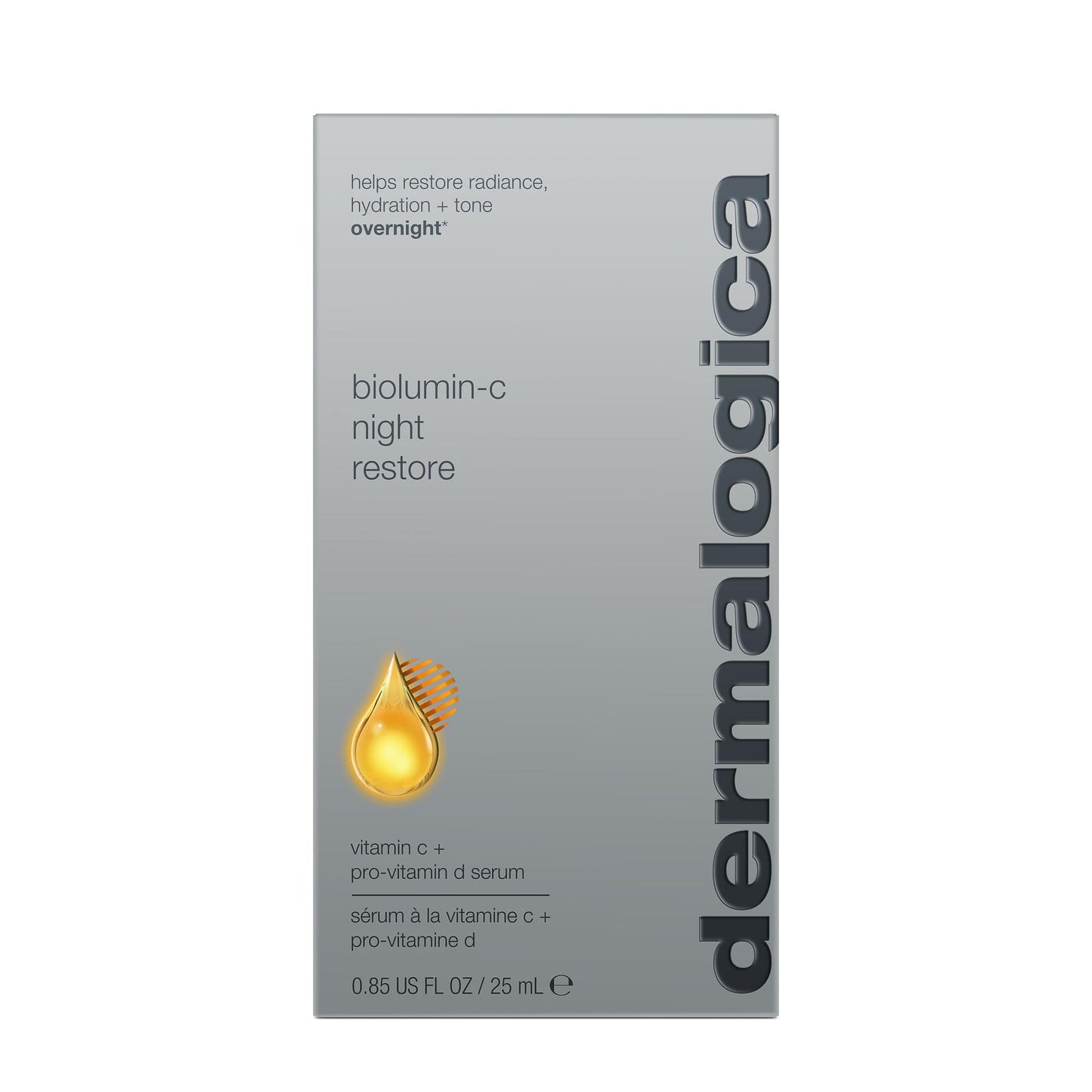 Dermalogica BioLumin-C Night Restore Vitamin C Serum for face, Overnight Skin Hydration and Barrier Repair Serum, 0.85 fl oz