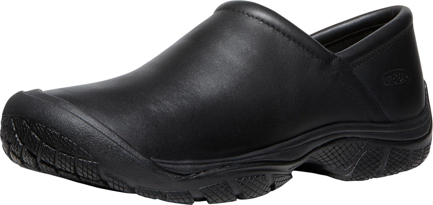 KEEN Utility Men's PTC Clog Non Slip Chef Work Shoe,Black/Black,9.5
