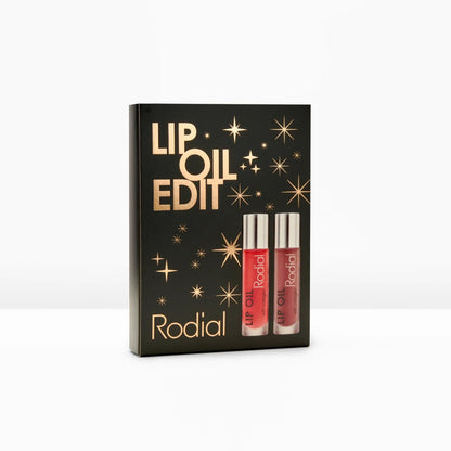 Rodial Lip Oil Edit Kit - Holiday Gift Set with Lip Oil Sugar Coral 0.13 fl. oz & Lip Oil Wild Plum 0.13 fl. oz, Hydrating, Plumping, High-Shine Botanical Lip Oils for Glossy Finish