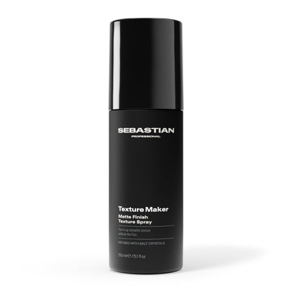 Sebastian Professional Styling Texture Maker Spray | Lightweight Hair Texturizer Spray with Medium Hold & Matte Finish | Non-Aerosol Hairspray with Sea Salt | 5.07 fl oz | Packaging May Vary