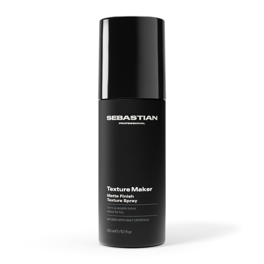 Sebastian Professional Styling Texture Maker Spray | Lightweight Hair Texturizer Spray with Medium Hold & Matte Finish | Non-Aerosol Hairspray with Sea Salt | 5.07 fl oz | Packaging May Vary