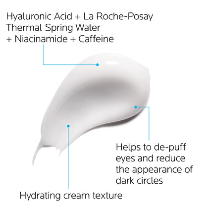 La Roche-Posay Hydraphase Intense Hyaluronic Acid Eyes, Reduces Under Eye Bags and Puffiness with Plumping Hydration, 0.5 Fl Oz