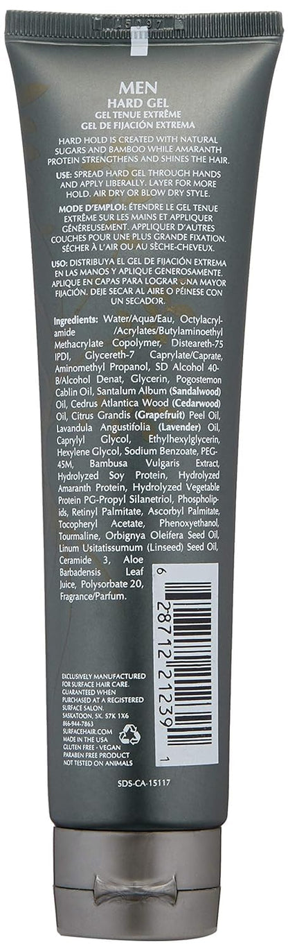 Surface Hair - Men Hard Gel, 4 Fl Oz
