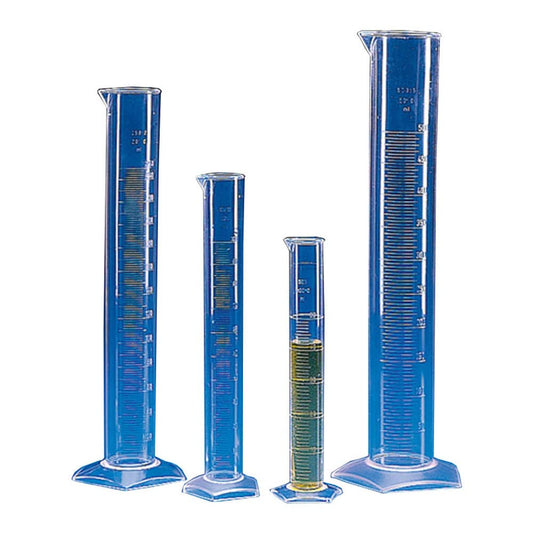 Globe Scientific 601571-1 Polymethylpentene Graduated Cylinder, Molded Graduations, 25mL Capacity