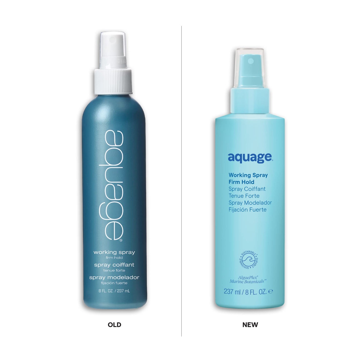 AQUAGE Working Spray, Firm and Long Lasting Hold Non-Aerosol Hairspray, Workable Dry-Down Period, Thermal Styling Product Creates Texture, 8 oz