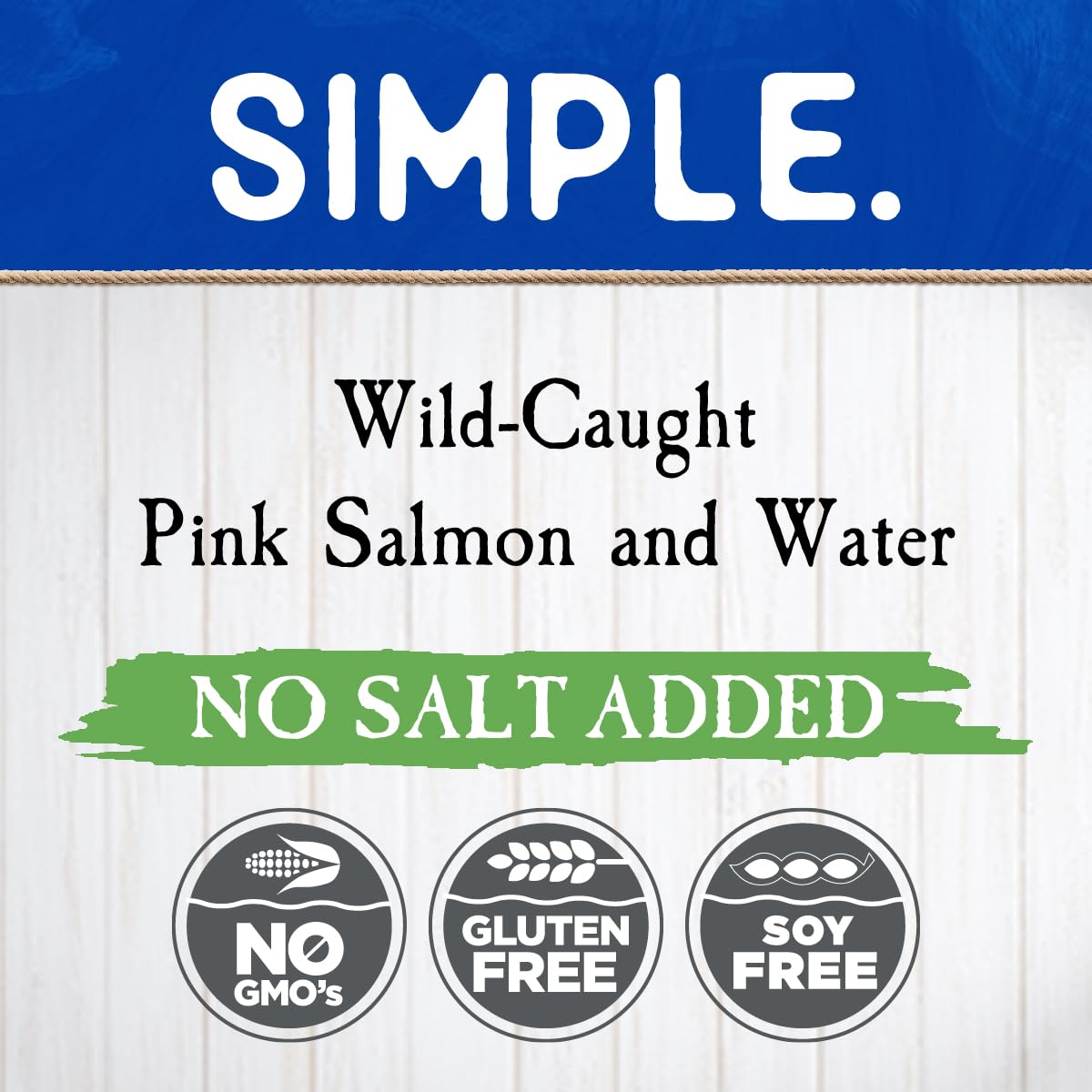 Blue Harbor Fish Co. Wild Pink Salmon in Water No Salt Added - 5 oz Can (Pack of 12)