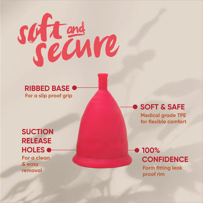 Oi | Organic Initiative - Menstrual Cup | Small - Slim-fit, Wear for 12 hrs | Reusable, Leak Free (17 ml) - Tampon and Pad Alternative