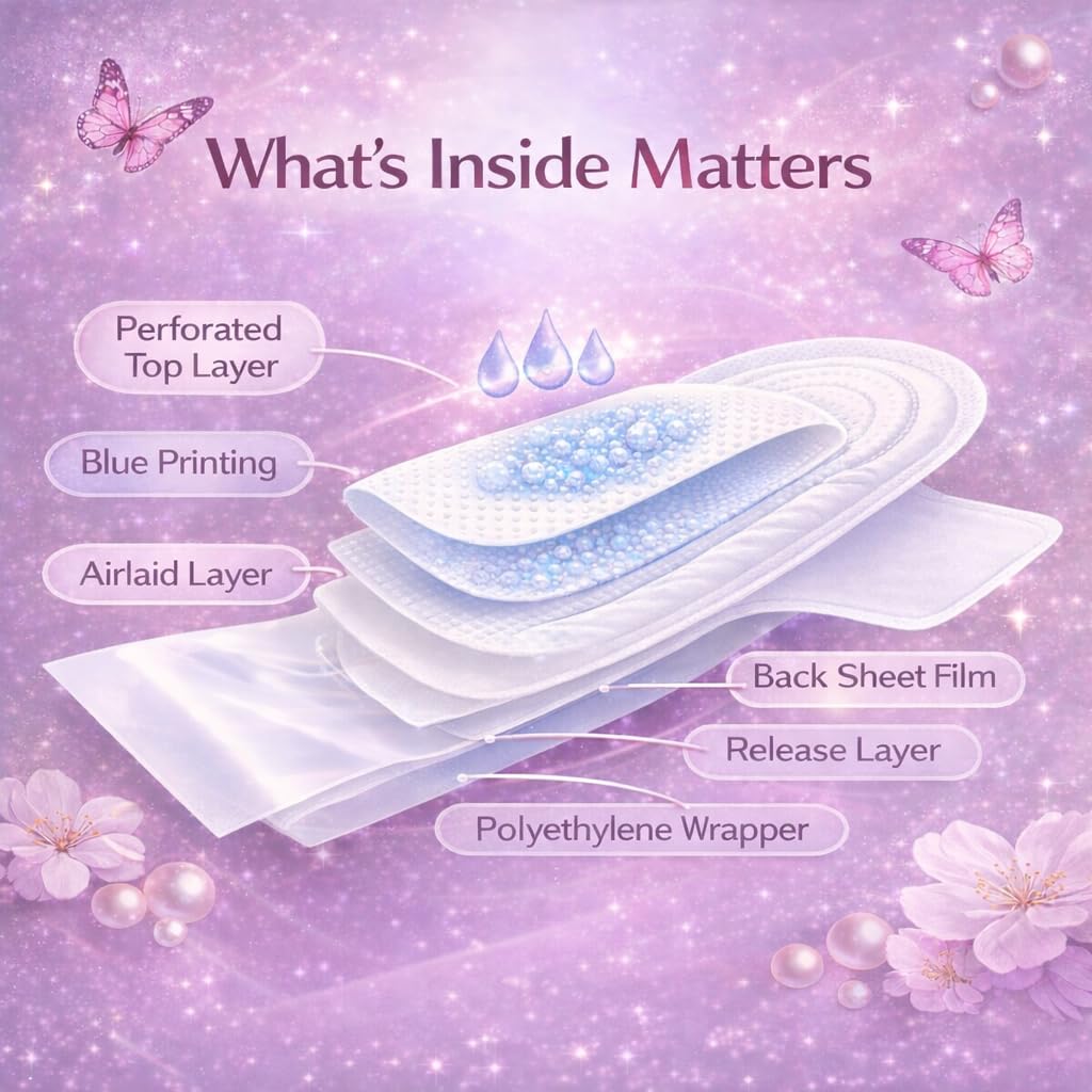 Women Sanitary Pads, Ultra-Thin, Fast Absorbency with Wings, Size 5 pad, Pack of 1,30 Count