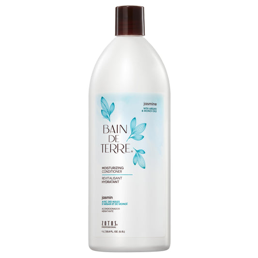 Bain de Terre Jasmine Moisturizing Conditioner, Rich Hydration for Dry Hair, with Argan & Monoi Oils, Paraben-Free, Color-Safe, Vegan