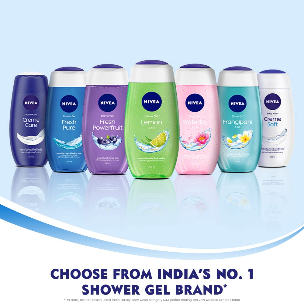 Nivea Bath Care Shower Water Lily Oil, 250 ML