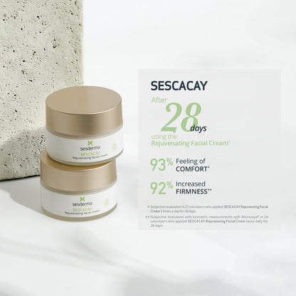 Sesderma SESCACAY Rejuvenating Facial Cream, Anti-Aging Treatment with Cacay Oil and HP Retinoate, for All Skin Types, Premium Beauty, 1.7 Fl Oz