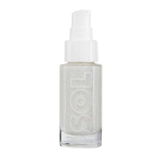 ColourPop SOL Mini Shimmering Dry Oil - Body Oil Infused with Coconut, Argan & Marula Oils - Radiance-Boosting Body Care - Nourishes Skin and Leaves a Luminous Finish - Sterling Silver (0.88 fl oz)