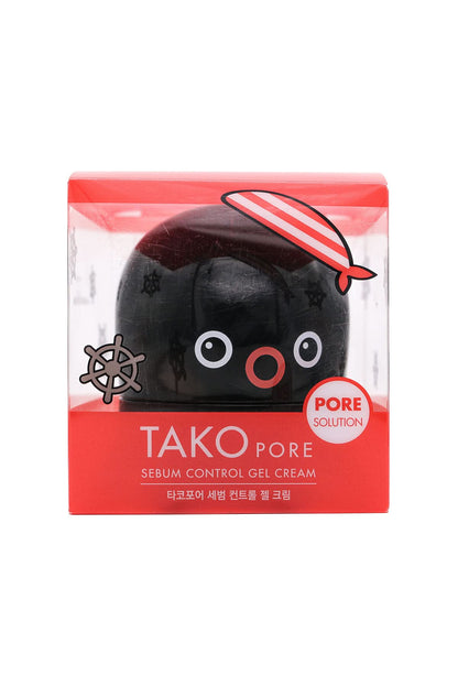 TONYMOLY Tako Pore Sebum Control Gel Cream, Deep Cleansing Pore Remover Moisturizer, Characol Blackhead Remover for Face, Nose, Women + Men