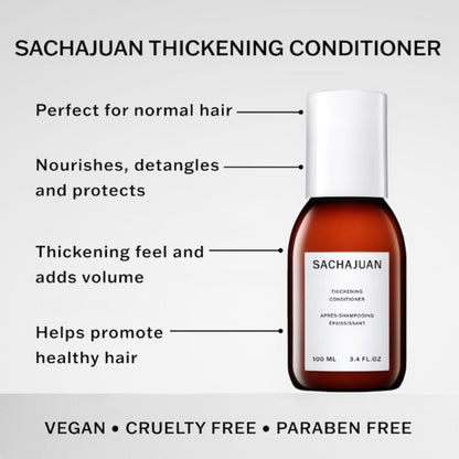 SACHAJUAN Thickening Hair Conditioner, Volumizing, Heat & UV Protectants, Shine & Smooth Volume, Paraben-Free