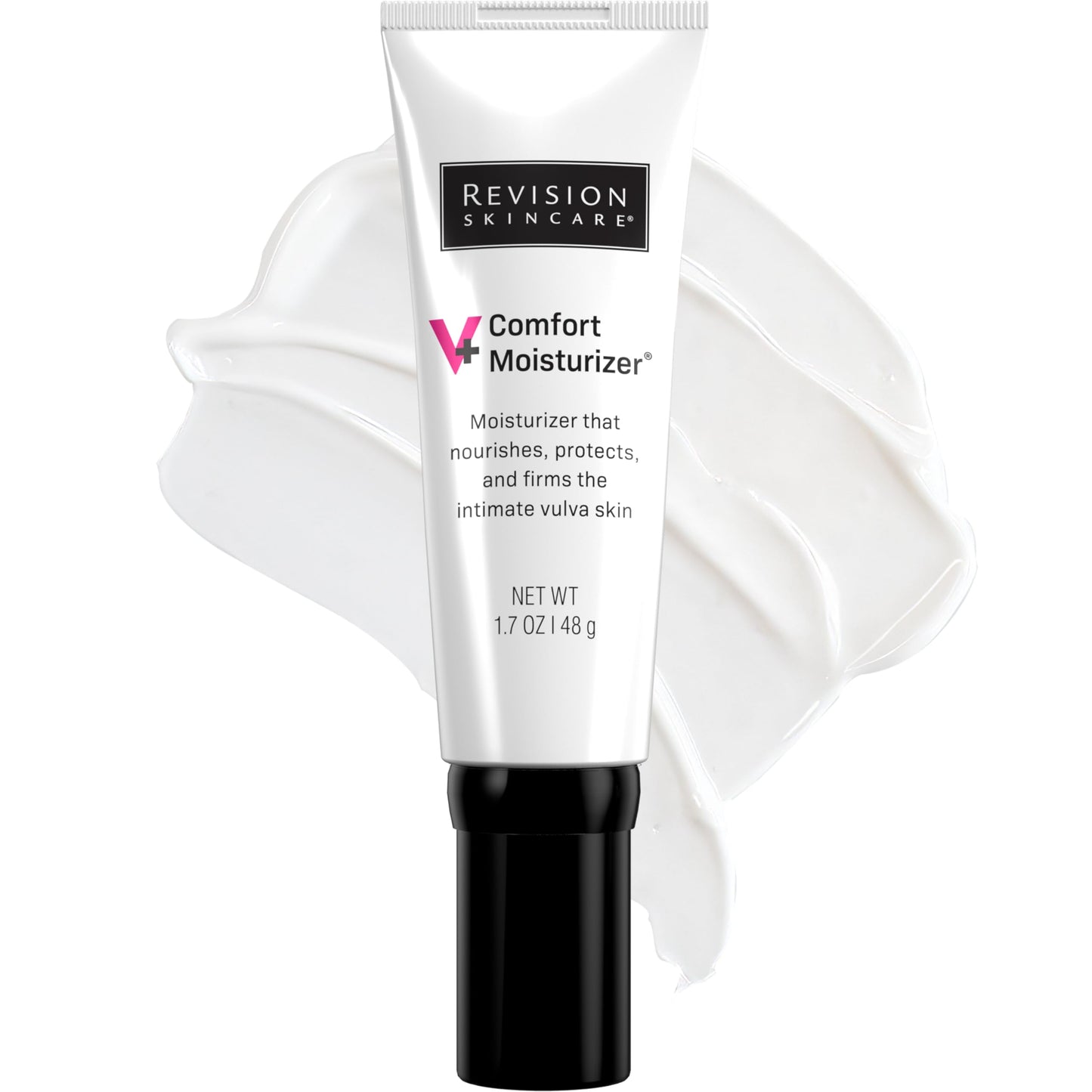 Revision Skincare V+ Comfort Moisturizer™, Intimate Area Moisturizer, Vulva Cream for Dryness, Hormone Free, Fragrance Free, 1.7 oz