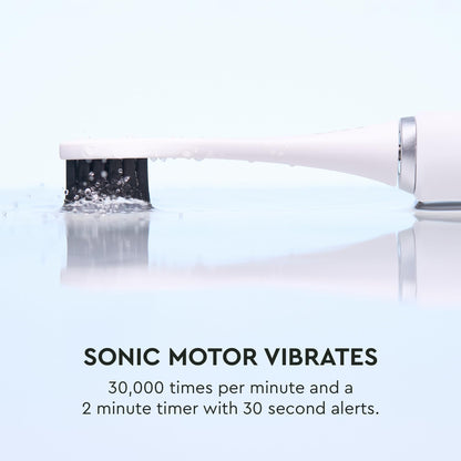 Boka 3.0 Electric Toothbrush for Adults w/ 2 Heads - Rechargeable Sonic Powered Tooth Brush - Charcoal Activated Bristles for Deep Cleaning - Dentist Recommended Oral Care - Charging Base w/Micro USB