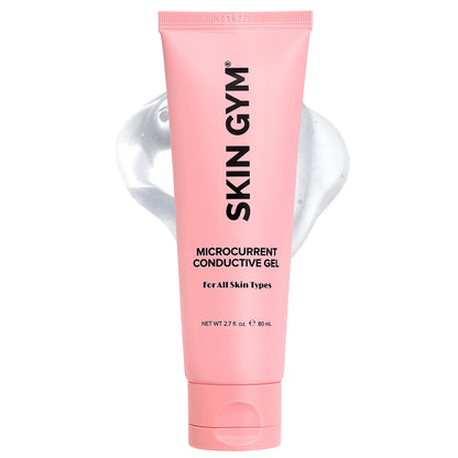 Skin Gym Microcurrent Conductive Gel for Face & Body, Hydrating Gel for Microcurrent Devices, Enhances Skin Comfort & Skincare Performance, 2.7 oz