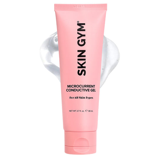 Skin Gym Microcurrent Conductive Gel for Face & Body, Hydrating Gel for Microcurrent Devices, Enhances Skin Comfort & Skincare Performance, 2.7 oz