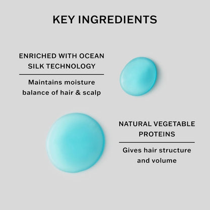 SACHAJUAN Ocean Mist Volume Shampoo | Lightweight Volumizing Shampoo for Fine Hair | Gently Cleanses, Body & Shine | Strengthens & Improves Elasticity | Paraben-Free, Vegan & Cruelty-Free | 3.4 oz