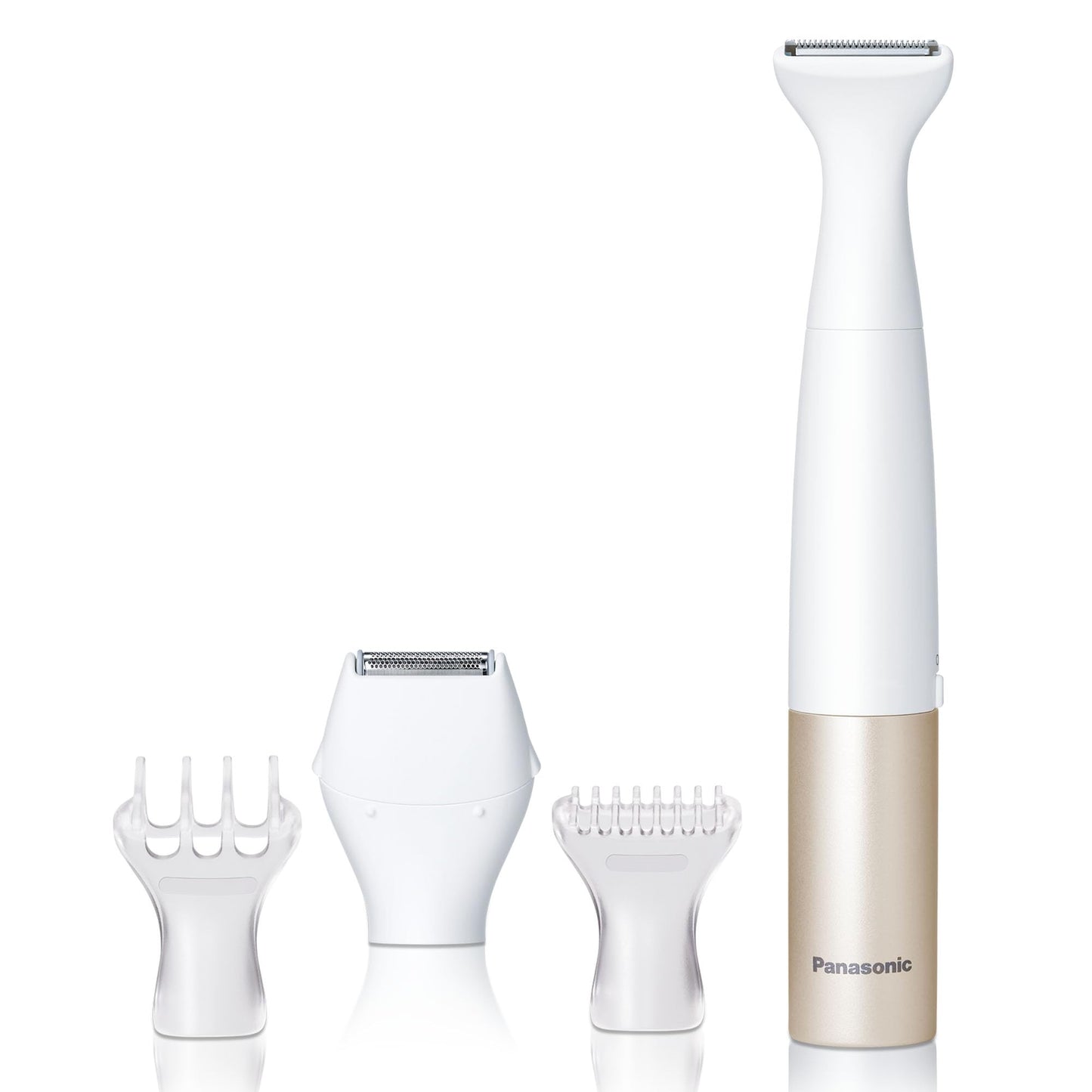 Panasonic Wet/Dry Bikini Shaver & Trimmer for Women with 4 Attachments for Gentle Grooming in Sensitive Areas, Battery-Operated – ES-WWV6-N