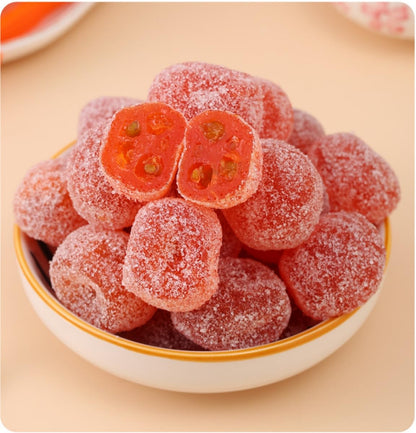 Tianshan Snow Orange Dry 7.05oz/200g, Rock Sugar Kumquat Candied Fruit, Chinese Traditional Snacks Cantonese Style Preserved Fruits(2can)
