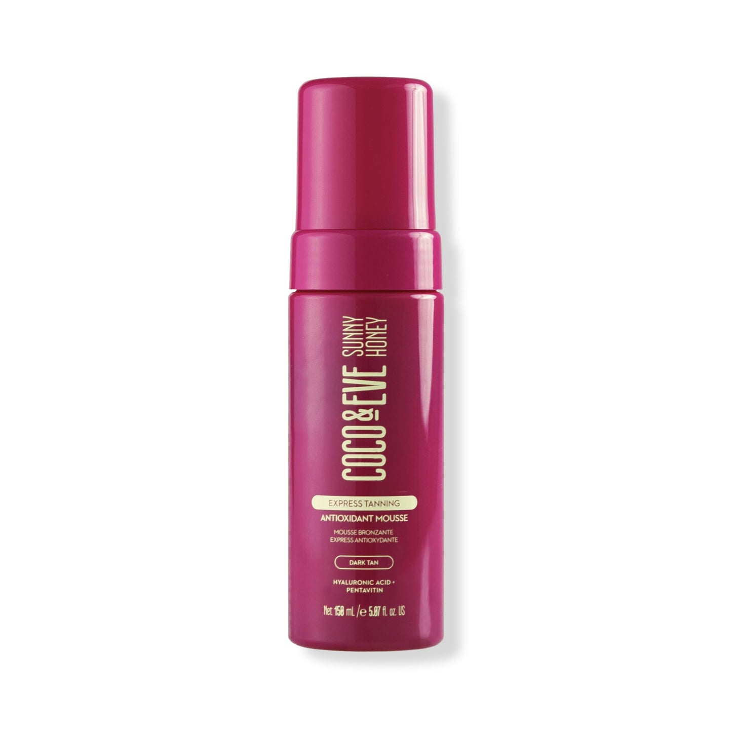 Coco & Eve Express Tanning Antioxidant Mousse - Best 1 Hour Streak-Free Sunless Deep Tan | Fast, Instant, Natural Dark Glow. Moisturizing Tanner with DHA, Hyaluronic Acid, Coconut Extract (5.07 fl oz)