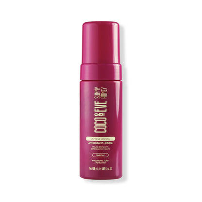 Coco & Eve Express Tanning Antioxidant Mousse - Best 1 Hour Streak-Free Sunless Deep Tan | Fast, Instant, Natural Dark Glow. Moisturizing Tanner with DHA, Hyaluronic Acid, Coconut Extract (5.07 fl oz)