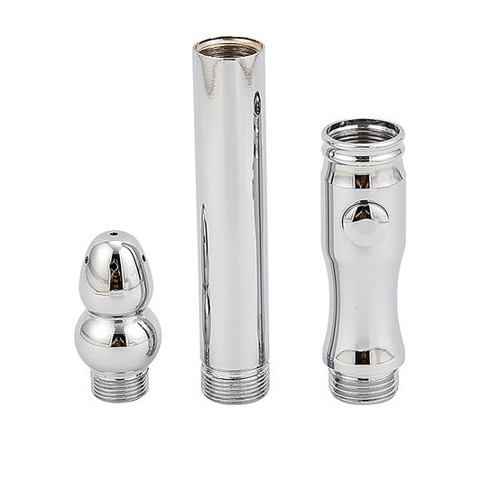 Anal Douche Enema Aluminum Shower Cleaner Douche System Handheld Shower Hose Butt Plug for Couples