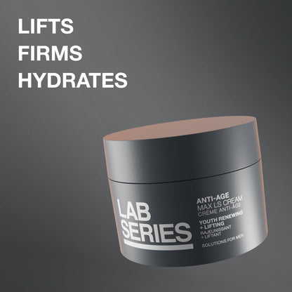 Lab Series Men's Max LS Anti-Age Cream - Anti Aging Face Lotion Moisturizer - Skin Care for Men - Visibly Reduces Fine Lines & Wrinkles
