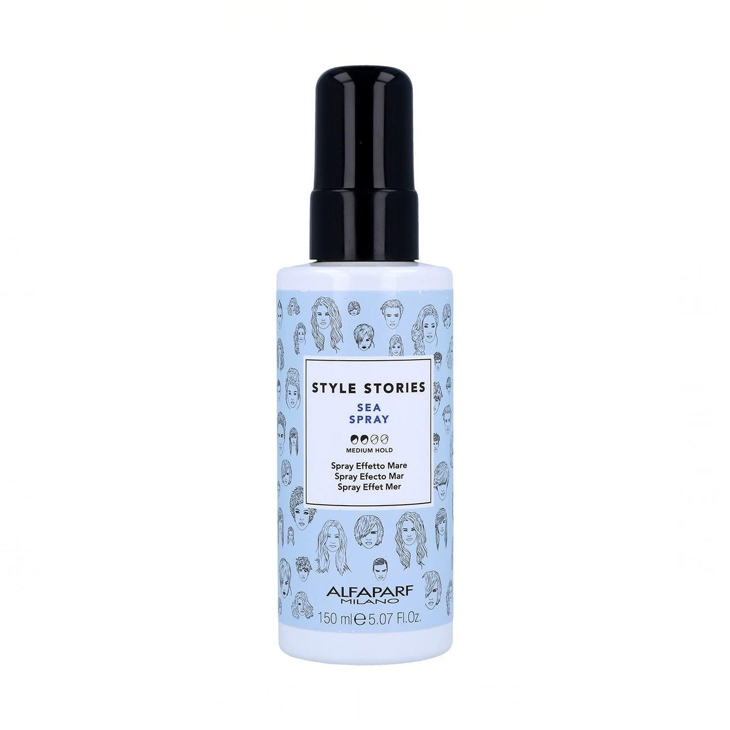Alfaparf Milano Style Stories Texturizing Sea Salt Spray - Medium Hold Beach Hair Spray - Matte Finish - Adds Texture, Volume and Body - Professional Salon Quality - 5.07 fl. oz.