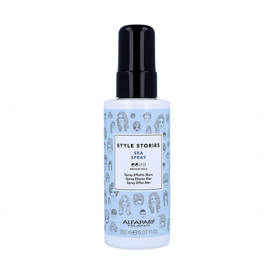 Alfaparf Milano Style Stories Texturizing Sea Salt Spray - Medium Hold Beach Hair Spray - Matte Finish - Adds Texture, Volume and Body - Professional Salon Quality - 5.07 fl. oz.